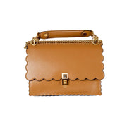 Pre-owned Fendi Kan I Chain Brown Bag in Calfskin